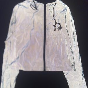 Holography zip up wind breaker hoodie